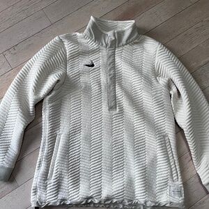 Helly Hansen Womens L Regular Cream Quilted Snap Neck Pullover Sweater